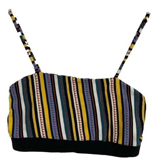 ZARA Striped Knit Cropped Tank Top, Size Medium-#335 - Picture 1 of 9